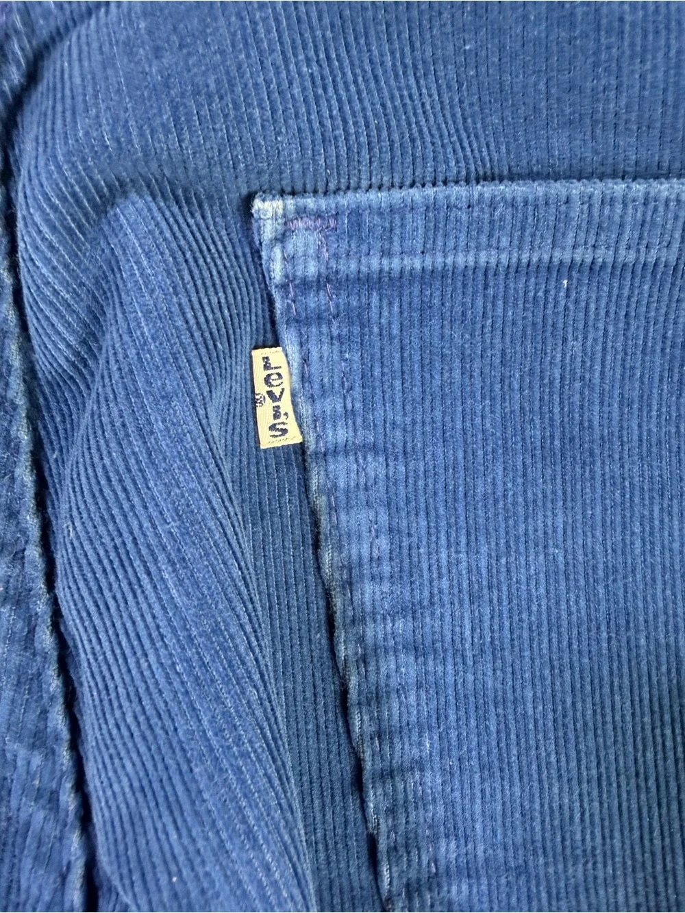 Vintage Levis 646 Corduroy Pants Mens 36x34 White Tab Bell‎ Bottom flared 70s